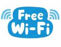 free wifiがある場所を選んでオンライン英会話をするイメージ画像