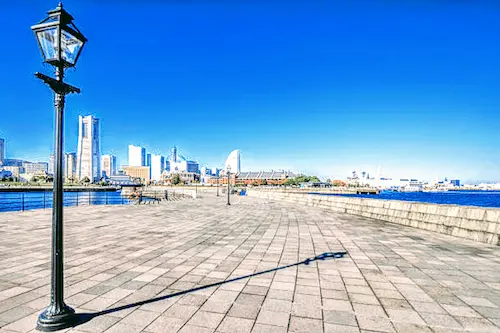 みなとみらい象の鼻パークの全景