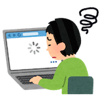 遅いインターネットのイラスト