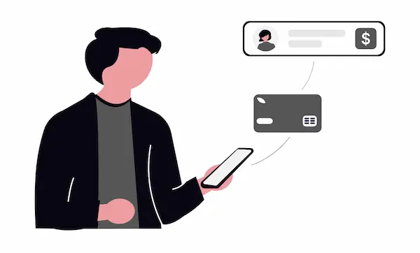 お金を計算する人物のイメージ画像