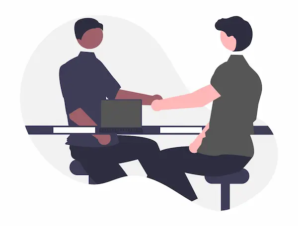 面接官と応募者のイメージ画像