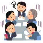 大学職員への転職面接で失敗する応募者のイラスト