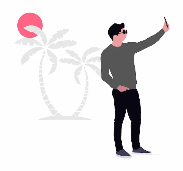 仕事をサボって暇を弄ぶ人物のイメージ画像