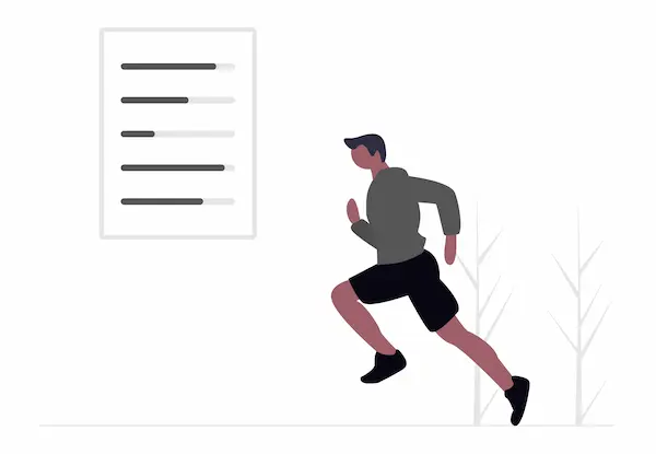 奔走する人物のイメージ画像