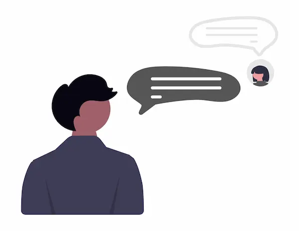 話好きな人物のイメージ画像