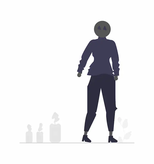 表裏のある不気味な人物のイメージ画像