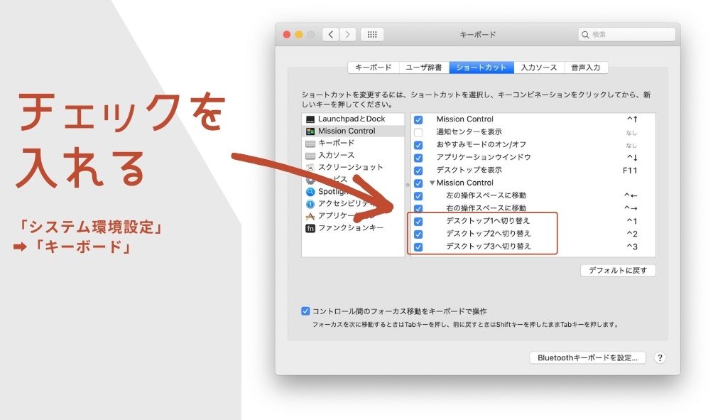 Macで画面を分割した後の注意点の説明画像