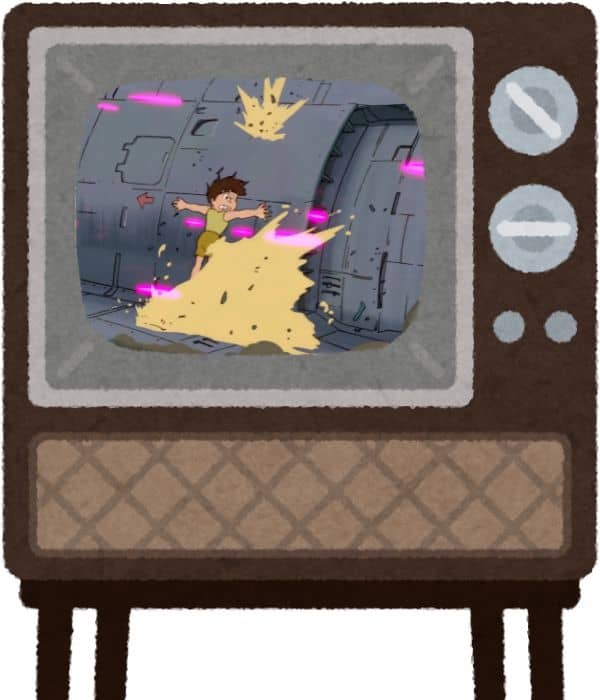 未来少年コナン コナンが銃撃を受けるシーン