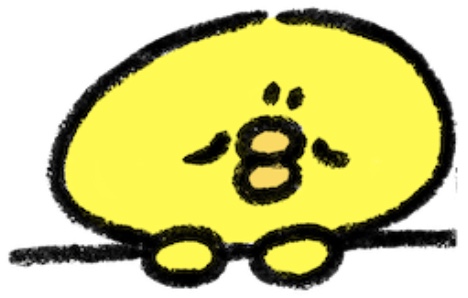 困るヒヨコのイラスト