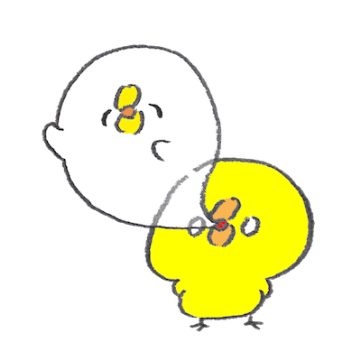 呆然とするヒヨコのイラスト