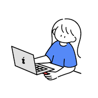 パソコンを使う人のイラスト