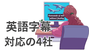 英語字幕に対応している4社の紹介「動画配信サービス」