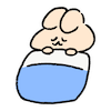 寝るうさぎ