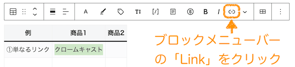 テーブルの「セル内に」リンクを貼る図解