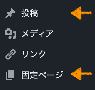 WordPress「投稿」と「固定ページ」の違い