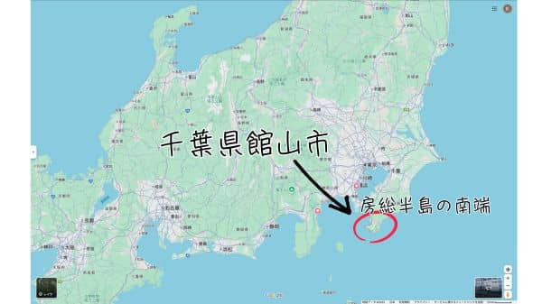 千葉県館山市を分かりやすく示した地図